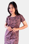 Sweetmoon Long T Shirt Nightdress - Brown — thumbnail 5